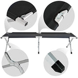 TecTake Cama de Camping XL Plegable Capacidad de 150 kg + Bolsa para Transporte Varias cantidades - (Negro | No. 401212)