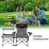 Richolyn Silla Doble Camping Plegable Doble Camping Silla Plegable al Aire Libre Silla Plegable Silla Plegable Silla de Camping Silla de Moda Silla de Camping Silla Camping Fácil para la Pesca