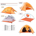 Naturehike Cloud-up 3 Tienda de Campaña Ultraligera para 3 Personas - Tienda Impermeable de Doble Capa para Trekking, 4 Estaciones(Verde)