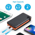 Cargador Solar de 25000mAh con 4 Paneles solares y 2 Puertos, Cargador de teléfono portátil para Acampar al Aire Libre Compatible con teléfonos Inteligentes y Tablets