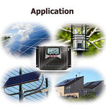 Controlador Solar de Carga de 60A 12V/24V/36V/48V Voltaje de Identificación Automática Regulador Inteligente con Pantalla LCD para Sistemas Solares Domésticos