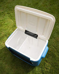 Coleman Cool Box 50 QT Poly-Lite Malla con Ruedas, Capacidad de 47 litros, Gran Capacidad de Alto Rendimiento con Ruedas, Caja de Hielo para Bebidas