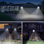 Kit Luz Led Solar con mando a distancia, 50W, 6500K luz blanca, Resistente al agua IP65.