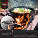 BBQ-TORO Olla de Hierro Fundido con Tapa y Mango | 4,4 litros