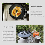 Boundless Voyage - Sartén antiadherente de titanio con mango plegable para acampar al aire libre, picnic, senderismo, barbacoa Ti15168B