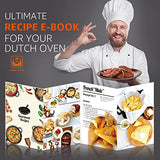 OVERMONT Dutch Oven Olla Holandesa de Hierro Fundido con Elevador