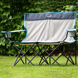 Skandika Double Folding Chair- Sofa de Camping Plegable con Portavasos