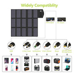 Placa Solar de 100W ,Plegable y Portátil (USB Dual de 5V+Salida 18V CC)