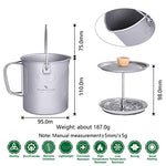Boundless Voyage Taza de café de titanio al aire libre de prensa francesa olla de camping olla de cocina olla de viaje capacidad 750 ml máx. Ti1581A