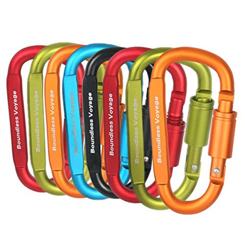 Boundless Voyage Ultra-Light Locking Carabiner Aleación De Aluminio Tipo D Hebilla Colgante Quikdraw Camping Senderismo Gancho Accesorios Herramienta Equipo