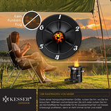 KESSER® Horno de cohetes con sartén de hierro fundido con bolsa de transporte
