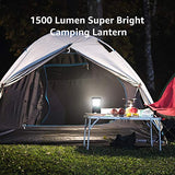 Lepro Linterna de Cámping 1500 lúmenes, Lámpara de Cámping con Pilas, Luz de Cámping 4 Modos de iluminación, Impermeable IPX4, Farol de Cámping para Cortes de Energía, Senderismo, Emergencia, Pesca