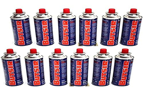Butsir - Cartuchos de Recarga de Gas 227 g – Paquete de 12 Cartuchos de Gas
