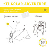 Solar Brother - Adventure Kit - Fuego Solar y pirograbador - Código Morse - Iniciador de Fuego FIRECARD + Espejo SREFLECT + Bolsa Protectora Amarilla