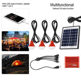 Generador de Energia Solar Portátil Fuente De Alimentación De Emergencia Paneles Solares 4W Batería Recargable USB 3.7 V Energía Solar Led Bombilla