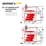 Wechsel tents Outpost 3 - Travel Line - Tienda de campaña para 3 personas, color marrón