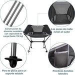 smartpeas Silla De Camping Fabricada En Robusto Poliéster 600D Y Aluminio - Ligera Y Plegable - Accesorio De Camping con Bolsillos Laterales + Tapete De Playa & Bolsa De Transporte