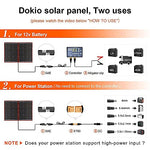 Placa Solar Plegable 100w monocristalino para cargar 12v Batería, PORTáTIL, impermeable,ideal embarcaciones, camping, caravanas