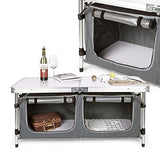 WilTec Armario Camping Cocina Camping Plegable Portátil Vacaciones Accesorios Outdoor Acampada Exterior