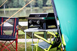 CAMPINGAZ Attitude 2100 LX Barbacoa de gas, barbacoa de mesa portátil con 2 quemadores de acero, 5 kW de potencia , para camping con tapa, termómetro y parrilla de hierro fundido, 2000038741
