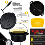 KESSER® Juego de Horno holandés para Barbacoa, 12 litros
