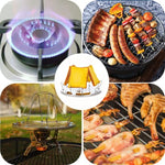 Tostadora portátil Plataforma de Camp tostadora del Pan Plegable 4 Pedazo Placa Pan De Para Acampar al Aire Libre, Estufa de Gas