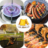 Tostadora portátil Plataforma de Camp tostadora del Pan Plegable 4 Pedazo Placa Pan De Para Acampar al Aire Libre, Estufa de Gas