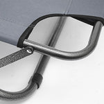 AMANKA - Tumbona Plegable con Reposacabezas, Reposapiernas y Respaldo Reclinable | 153 cm Gris