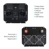 Inversor de Corriente Onda Sinusoidal Pura 3000W/6000W Convertidor 12V a 220V 230V con Control Remoto Salidas de AC Dobles & Pantalla 2 LED