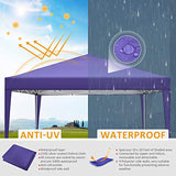 COBIZI Carpa de jardín 3x3m Cenador Plegable Gazebo Impermeable con 4 Paredes, Protección UV 50+, Ajustable en Altura, Pabellon de Jardin Plegable Event Shelter para Patio/Camping/Playa/Fiestas