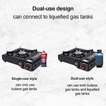 Cocina De Gas Portátil Estufa De Un Solo Quemador De Doble Propósito para El Tanque De Butano Tanque Licuado para Pesca Picnic/Campamento Cocinar Equipo De Cocina Utensilios Camping Utensilios