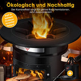 KESSER® Horno de cohetes con sartén de hierro fundido con bolsa de transporte