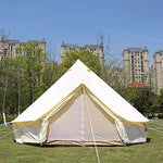 QXWJ Yurt Tents Bell Tent Oxford Cloth 4-Temporada Impermeable Pirámide Tienda Tienda Familia Teepee Campaña Camping con Agujero Estufa for Caza Al Aire Libre Glamping