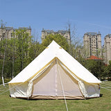 QXWJ Yurt Tents Bell Tent Oxford Cloth 4-Temporada Impermeable Pirámide Tienda Tienda Familia Teepee Campaña Camping con Agujero Estufa for Caza Al Aire Libre Glamping