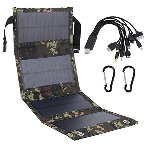 Placa Solar portátil plegable de 20W Salida USB de silicio monocristalino IP65 a prueba de agua