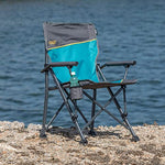 Uquip Roxy - Silla de Camping con portabotellas - Estructura Estable de hasta 120 kg - Azul