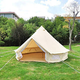 Cozy House Tienda de Campana de Lona de algodón para Acampar en Familia Impermeable al Aire Libre Yurta Glamping de Lujo (4M diámetro)