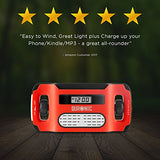 Duronic Apex Radio Am/FM Portátil - Carga Solar, USB o Dinamo - Linterna - Conector de Auriculares y Función de Alarma - Pantalla Digital Retroiluminada – Ideal para Emergencias, Camping, Senderismo