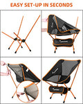 Sportneer Silla de Camping, portátil, Ligera, Plegable, hasta 150 kg, para mochileros, Senderismo, picnics, Peces, 2 Pack