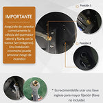 Outsunny Barbacoa de Gas BBQ con Ruedas Parrilla Gas con 3+1 Quemadores de 11,6 KW 2 Mesas Laterales y Termómetro Acero 110x50x100 cm Negro
