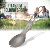 Taza de Titanio Ultraligera con Vajilla Plegable para Cena Acampar y Senderismo 300 ml/350 ml/550 ml/650 ml