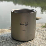Taza de Titanio Portátil para Camping, Senderismo, Cocina, pícnic 350 ml / 450 ml
