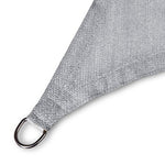 Lumaland toldo Vela de Sombra 100% Polietileno de Alta Densidad Filtro UV Incl Cuerdas Nylon 4x4x4 Gris Claro