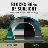 Coleman 4-Person Dark Room Skydome Camping Tent, Blue
