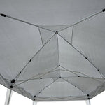 Outsunny Carpa Plegable en Acordeon 4 Paneles Laterales 2 Cortinas +Bolsa Transporte 5,91x2,97x2,55 m Blanco