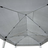 Outsunny Carpa Plegable en Acordeon 4 Paneles Laterales 2 Cortinas +Bolsa Transporte 5,91x2,97x2,55 m Blanco