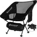 Kesser® Silla de Camping Plegable, Silla de Pesca, portátil, Silla de Camping, Silla Plegable hasta 120 kg, Silla de Playa, Silla de Pesca, Taburete Plegable con portabebidas, Noir