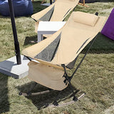 Silla Mecedora de Camping (Doble Uso), ANEWSIR sofá Mecedora Plegable, Patas Desmontables, Silla de Camping Ligera y Plegable, cargable hasta 150 kg.