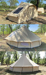 UNISTRENGH Impermeable 4 estaciones lona de algodón campana tienda Glamping yurte con estufa Jack agujero para 6-8 personas adultos camping caza senderismo, beige, L