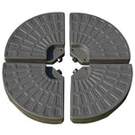 Outsunny Base para Sombrilla en 4 Partes Rellenable de Arena y Agua Desmontable para Jardín Patio al Aire Libre 100x100x10,5 cm Café